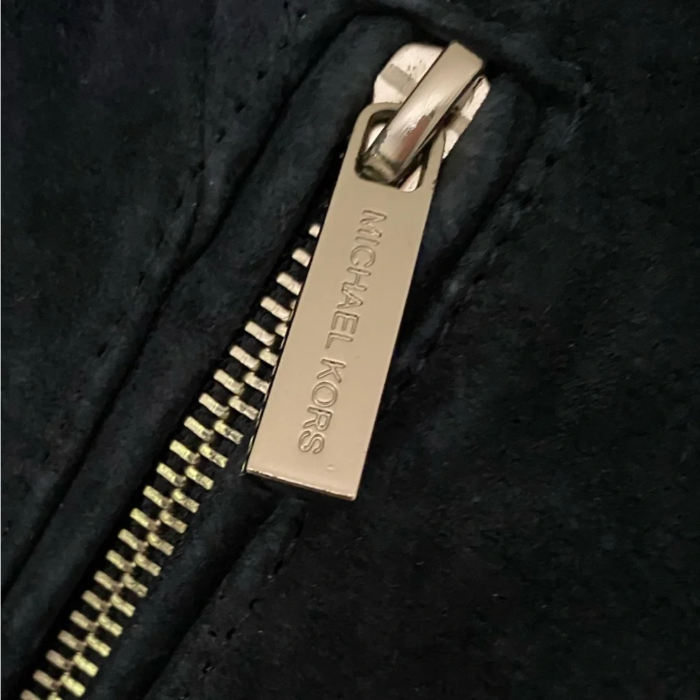 MICHAEL KORS leather Suede Moto Jacket M - Picture 12 of 15